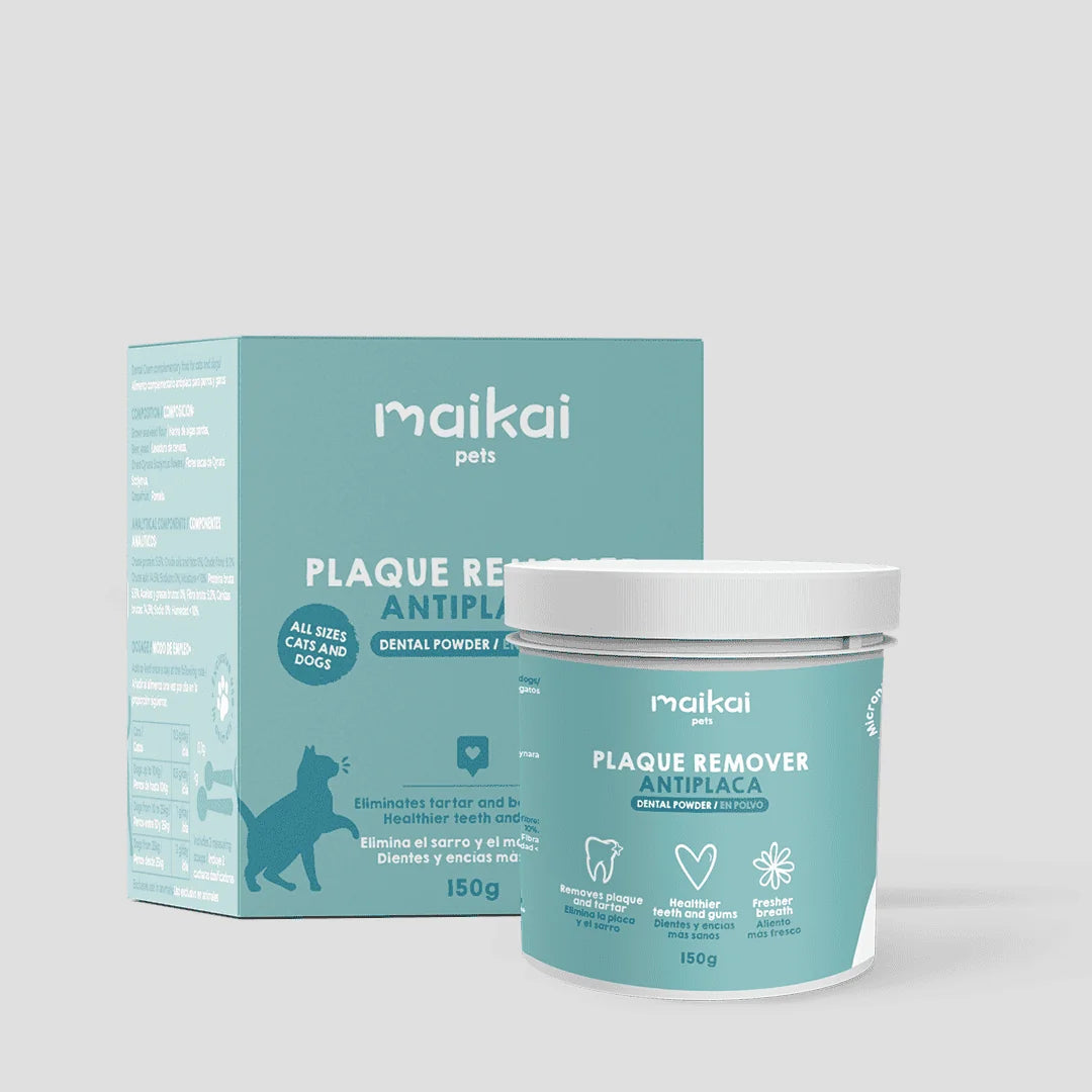 Maikai Pets - Eliminador de placa: higiene dental natural para perros y gatos