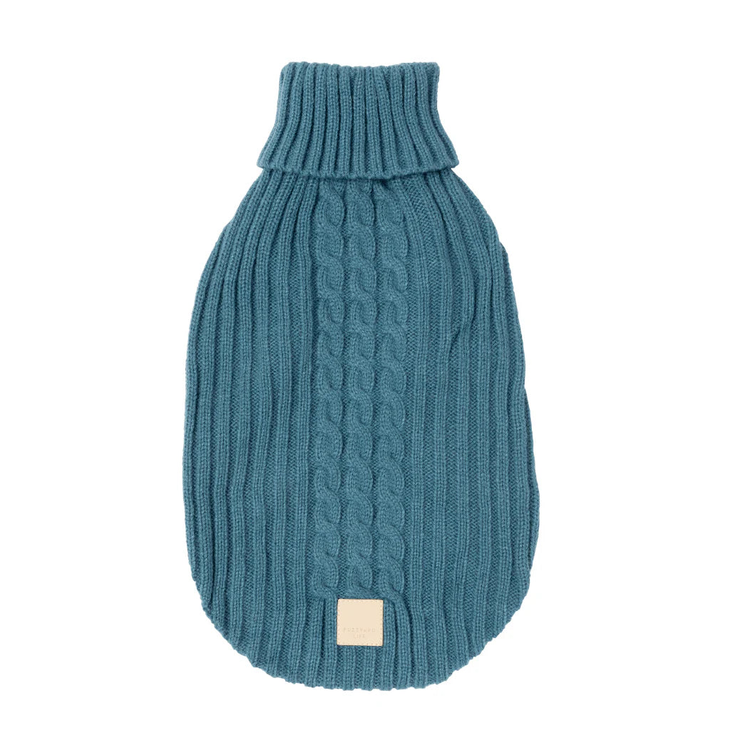Fuzzyard life knitted sweater - French Blue