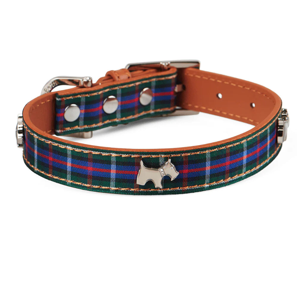 Hamish mcbeth collar para perro de tartán azul de las Tierras Altas