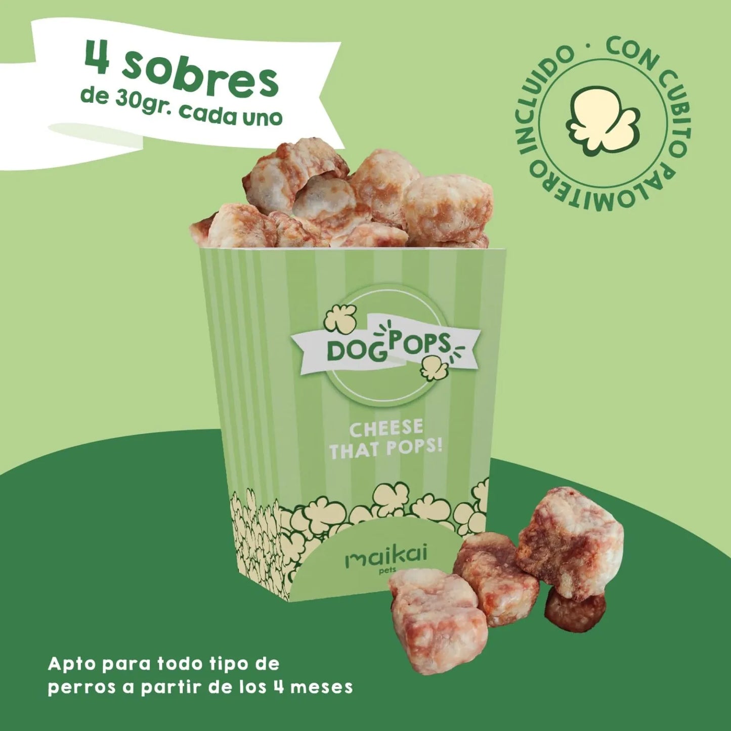 Maikai Pets - Palomitas perros – Snacks de queso