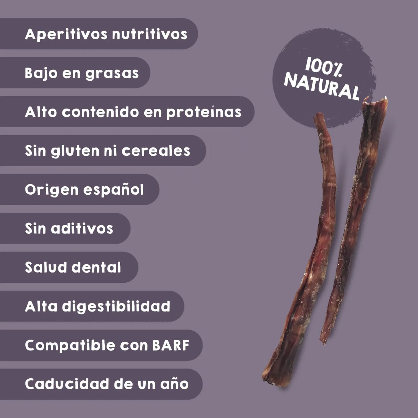 Maikai Pets - Snack Rabo de Toro para Perros – 1 x 10 Uds