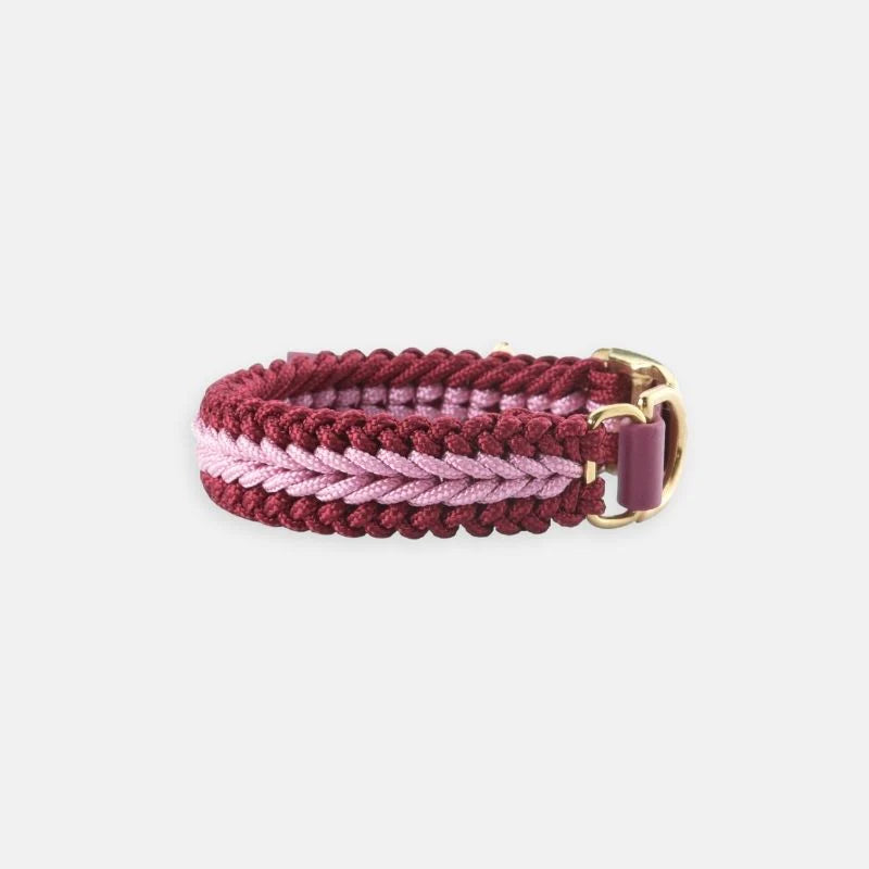 Mila&Coco - Catalina Collar Burgundy Rose - Hecho a Mano