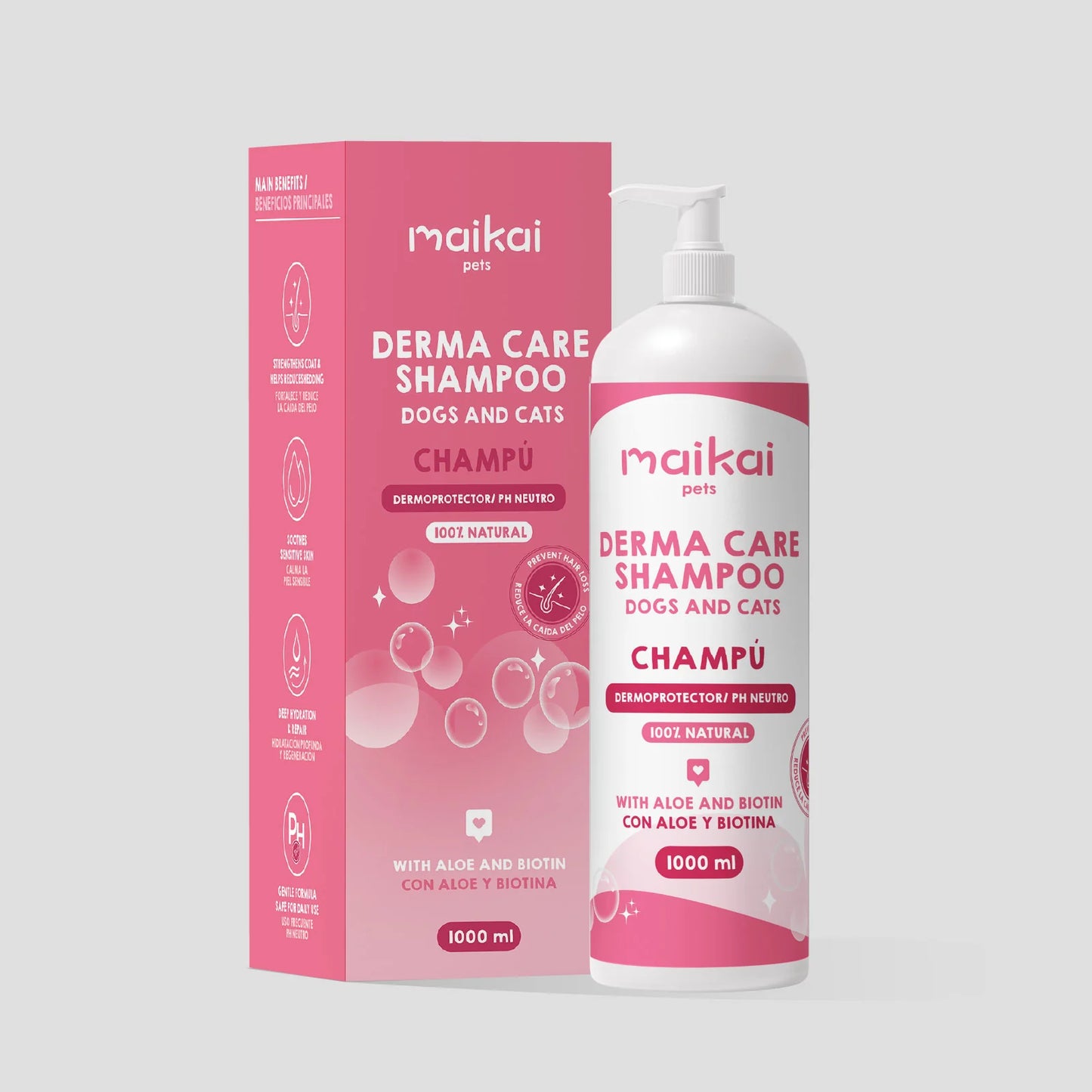 Champú Maikai hipoalergénico con aloe y biotina 1 L
