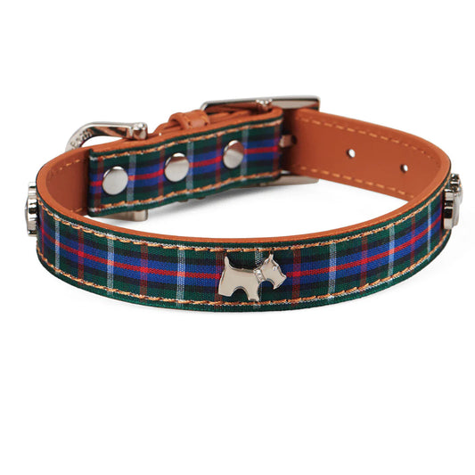 Hamish mcbeth collar para perro de tartán azul de las Tierras Altas