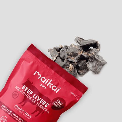 Maikai Pets - Snacks de Higaditos de Ternera para perros y gatos – 100g