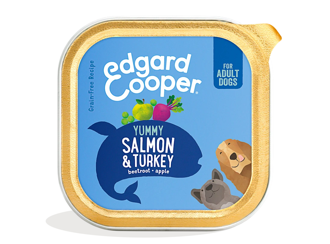 Edgard Cooper Comida húmeda para perros - Salmón y pavo 150G