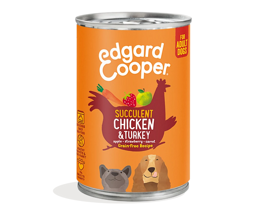 Edgard Cooper Comida húmeda para perros - Pollo y pavo manzana