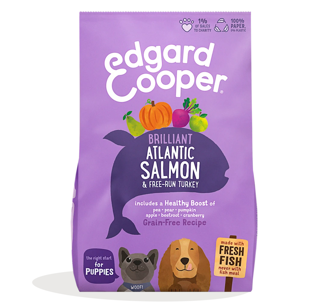 Edgard Cooper Pienso para cachorros - Salmón fresco del Atlántico y pavo