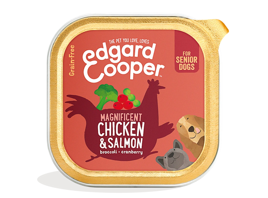 Edgar cooper comida húmeda para perros- pollo y salmón 150 gr