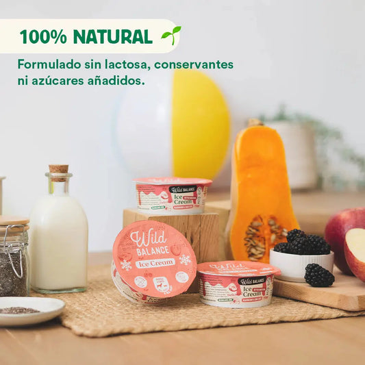 Wild Balance - YOGUR HELADO con prebióticos naturales sabor Mora con semillas de chía 110g
