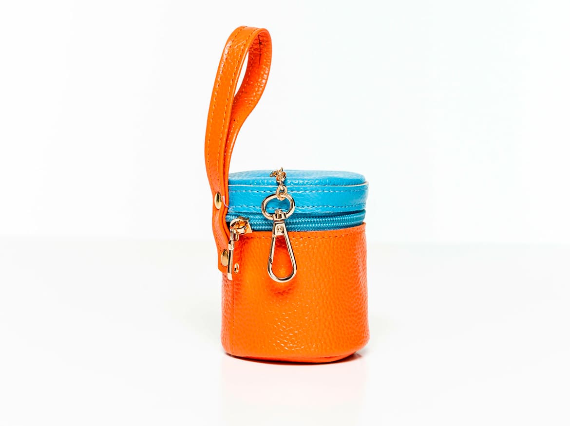 Bolso de golosinas de cuero