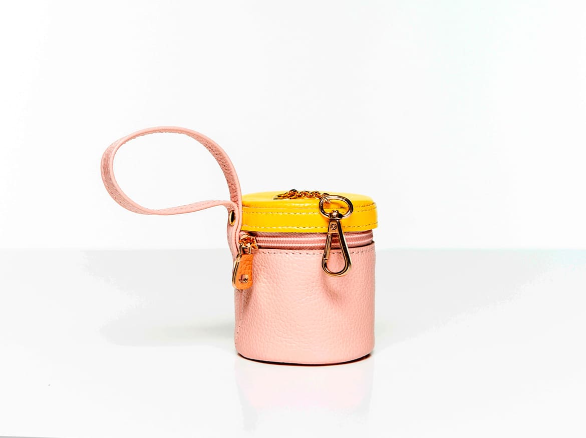 Bolso de golosinas de cuero