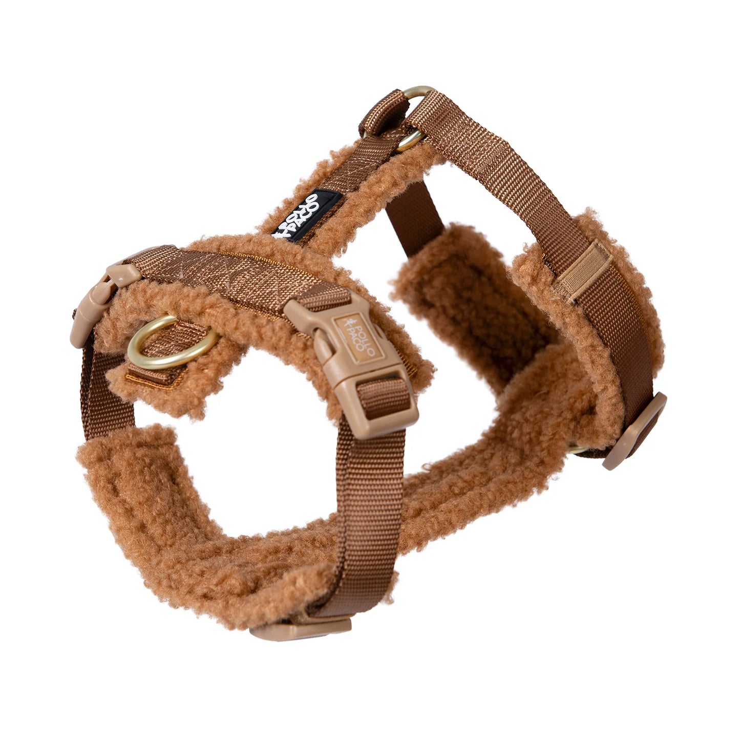 Pollo and Paco - Arnes Borreguito Camel - arnés en Y para perros