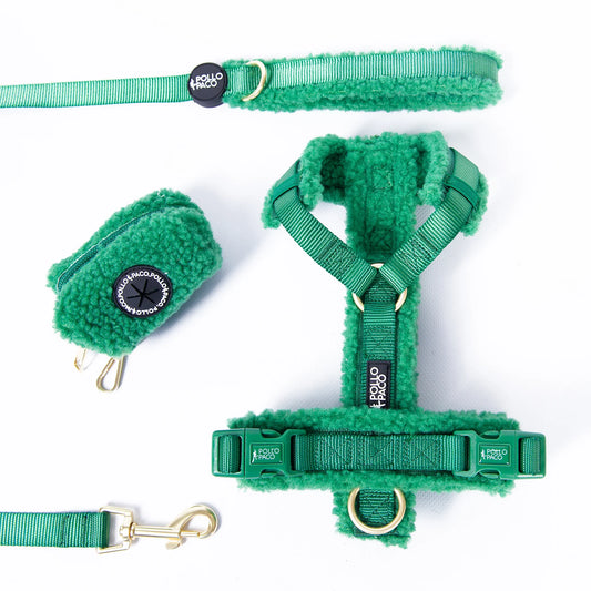 Pollo and Paco - Arnes Borreguito Verde - arnés en Y para perros