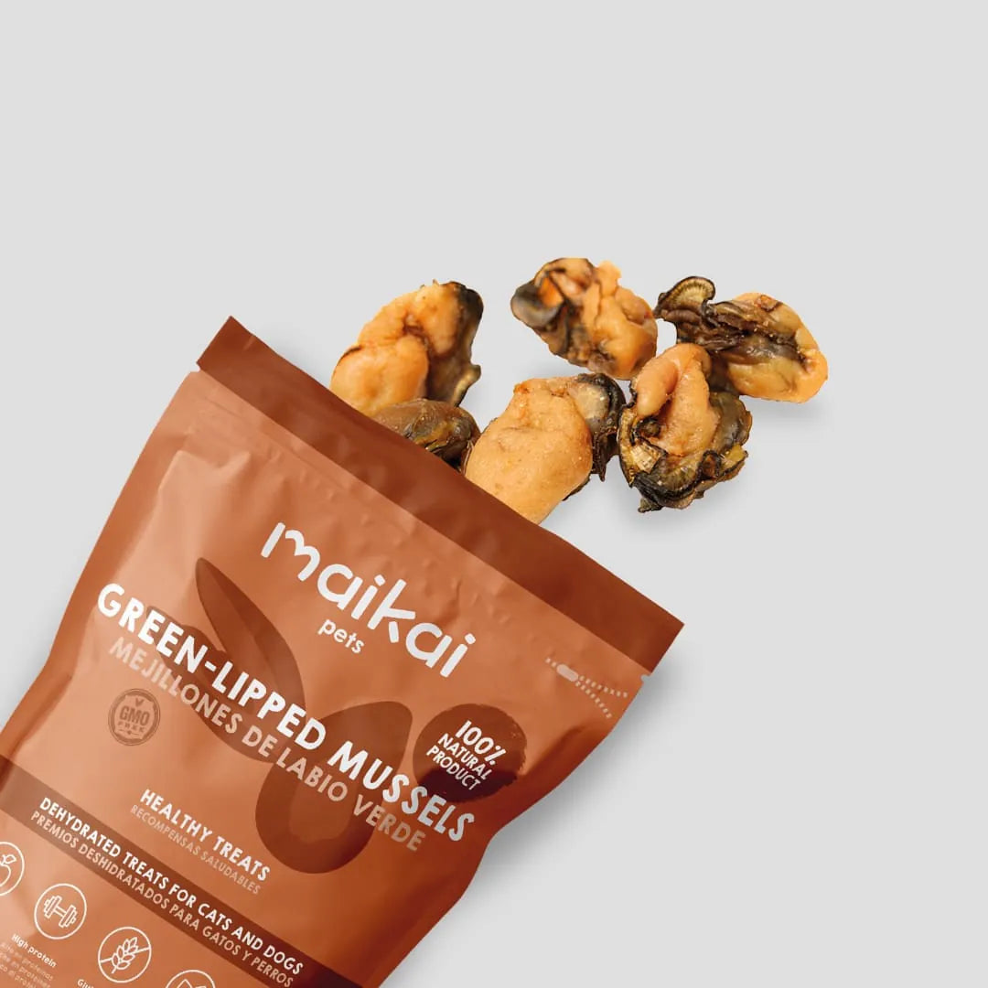 Maikai Pets - Mejillones de Labio Verde – Chuches para Perros y Gatos – 150g